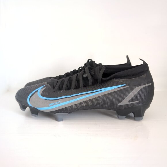 Nike Mercurial Vapor 14 Pro FG Cleats Mens Size 9 Black Black Iron Blue main image 7
